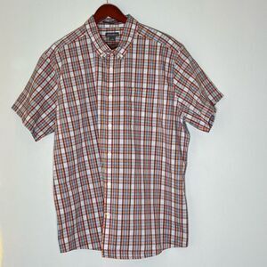 Eddie Bauer Men's Wrinkle Free Classic Fit Plaid Short Sleeve Shirt